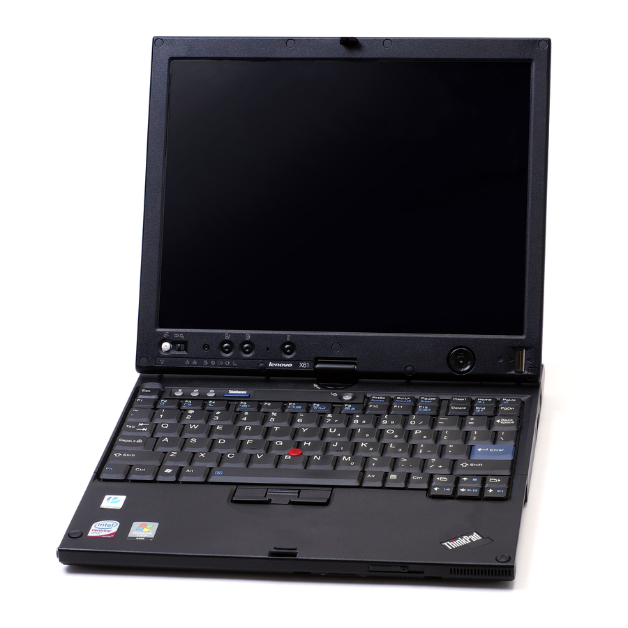 Laptop Lenovo IBM Thinkpad X61 intel Core 2 Duo-T730 Ram 2GB HDD 160GB  12.1